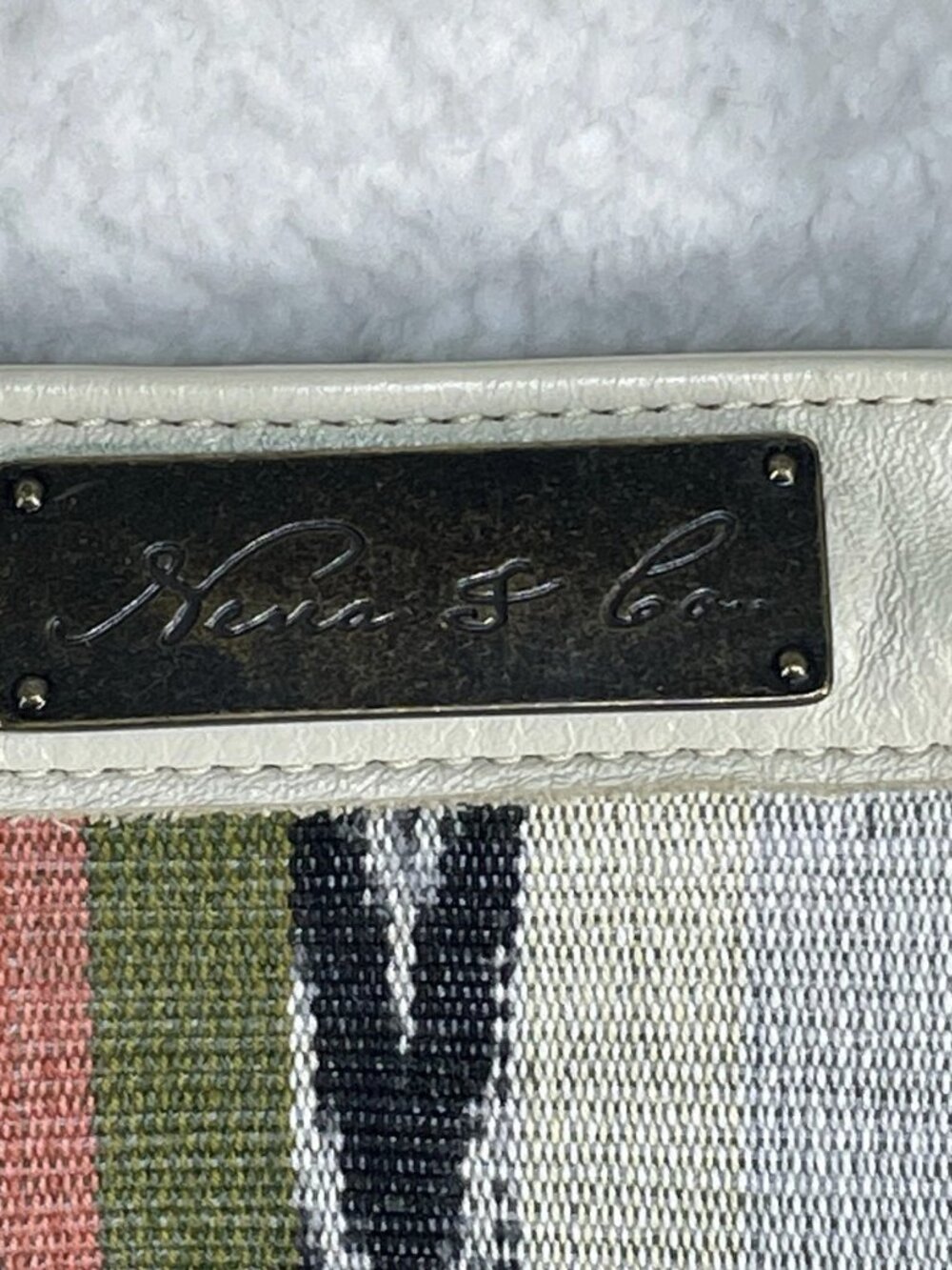 NENA & Co Embroidery Leather Day Shoulder Bag Artisan Guatemalan Zippered Pocket - Picture 2 of 9